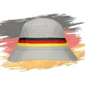 Produktbild: Bucket Hat 'Germany' - Olympia 2024 Paris Fanartikel - Fischerhut für Herren & Damen mit Deutschland Flagge - Wendehut als Accessoire für Olympische Spiele, Farbe:grau/Deutschland-Farben