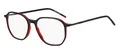 Produktbild: HUGO Achteckig Azetat Brillen in Black Red für Herren, Brille mit Sehstärke, optional mit Sonnenbrillen tönung oder Blaulichtfilter (Modell HG 1272)