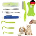 Produktbild: Zeckenzange 9 In 1 Set Mit Etui, Zeckenzange Mensch Zeckenzange für Hunde,