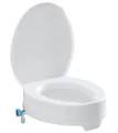 Produktbild: Toilettensitzerhöhung 10 cm „TSE‑Easy 10“ – mit Hygieneausschnitt, universal passend, bis 150 kg belastbar, rutschfest und pflegeleicht