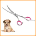 Produktbild: Edelstahl Hundepflege Schere 17x5 cm Rosa Effilierschere für Beidhänder 304