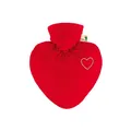 Produktbild: HUGO FROSCH 206 Wärmflasche Herz Velours, rot