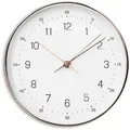 Produktbild: Wall-Art Wanduhr Modern Ø 25 cm Weiß und Roségold-Optik