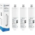 Produktbild: AllSpares Wasserfilter (3x) für Kühlschrank geeignet für Bosch Siemens Neff - Silber/Schwarz