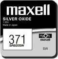 Produktbild: Maxell 371 Uhrenzelle Silber Oxid Knopfzelle SR920SW 1,55 V 1er Blister