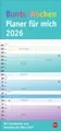 Produktbild: Bunter Wochenplaner 2026: Praktischer Wandkalender mit Schulferien &