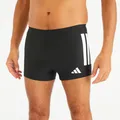 Produktbild: Badehose Boxer Herren - ADIDAS 3 Streifen schwarz/weiß