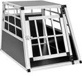Produktbild: tectake® Hundetransportbox single mit gerader Rückwand mit schützenden Kunststoffecken