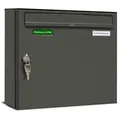 Produktbild: AL Briefkastensysteme Wandbriefkasten 1 Fach Basic Briefkasten A4 DB Farbe 703 Eisenglimmer Grau wetterfest grau