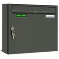 Produktbild: AL Briefkastensysteme 1 x Basic Wand Briefkasten DB Farbe 703 Eisenglimmer Grau für Post A4, wetterfest, Artikelnummer: 431P1EA1PDB703