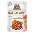 Produktbild: Brit Care Cat PB Fillets in Gravy - Ente 6x85g (EUR 16,65 / kg)