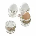 Produktbild: LOBERON Eierbecher 4er Set Lilligret, mundgeblasen, edel & klassisch, Geschirr, Eierhalter, Küchenzubehör, Küchenutensilien, Glas, silber