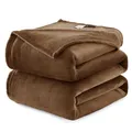 Produktbild: WAVVE Kuscheldecke Flauschig Decke Fleecedecke - Sofadecke Braun 220x240 cm Wohndecke Sommer Couchdecke Weich, XXL Groß Decke Sofa Leicht