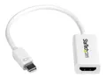 Produktbild: StarTech.com Mini DisplayPort auf HDMI 4k @ 30Hz Adapter - DP 1.2 zu HDMI Audio Video Konverter für MacBook Pro / Air - Weiß - Videoadapter - Mini DisplayPort männlich zu HDMI weiblich - 15 cm - weiß - aktiv, unterstützt 4K 30 Hz (3840 x 2160)