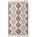 Produktbild: Homescapes Handwebteppich, Grau, Textil, Grafikmuster, Rechteckig, 90x150 cm, Teppiche & Böden, Teppiche, Naturteppiche