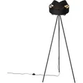 Produktbild: QAZQA Moderne Stehlampe Schwarz Stoff