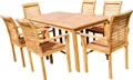 Produktbild: TEAK SET: Gartengarnitur Alpen Tisch 150x80 + 6 Alpen Sessel Serie JAV von AS-S