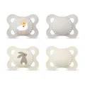 Produktbild: MAM Original Schnuller 0-6 Monate, 4er-Set, Schaf/Hase | Zahnfreundliche symmetrische Sauger-Form aus weichem MAM SkinSoft Silikon, angenehm für empfindliche Babyhaut, 4 im Set