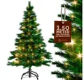Produktbild: Casaria Künstlicher Weihnachtsbaum, 140 cm LED Lichterkette Edeltanne 470 Spitzen Naturgetreu