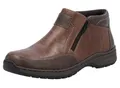 Produktbild: Winterboots RIEKER, Herren, Gr. 43, Schurwolle, braun (dunkelbraun), Lederimitat, Schuhe Winterboots, Winterstiefelette, Halbschuh mit beidseitigen Reißverschlüssen, Topseller