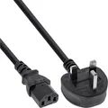 Produktbild: InLine® Netzkabel, Netzstecker England auf Kaltgerätestecker C13, 1,0m