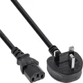 Produktbild: InLine® Netzkabel, Netzstecker England auf Kaltgerätestecker C13, 1m