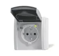Produktbild: BUSCH-JAEGER FI-SCHUKOMAT SCHUKO Steckdose mit Fehlerstrom-Schutzschalter 3120 EWB-53