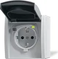 Produktbild: Busch-Jaeger 3120 EWB-53. Buchsen-Typ: Typ F, Temperaturbereich in Betrieb: -25 - 40 °C, Zertifizierung: CE. Produktfarbe: Grau, Weiß, Internationale Schutzart (IP-Code): IP44. Ausgangsspannung: 230 V, Ausgangsstrom: 16 A (3116-0-0664)