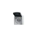 Produktbild: Busch-Jaeger FI-SCHUKOMAT Einsatz 3120 EWB-53 grau AP IP44 ocean (IP44) Steckdose 4011395210222