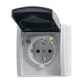 Produktbild: Busch-Jaeger 3120EWB-53 FI-Schukomat SCHUKO Steckdose ocean (IP 44) grau