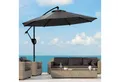Produktbild: Outsunny Ampelschirm Sonnenschirm mit Kurbel, Neigung und 8 Rippen, LxB: 293x293 cm, Balkonschirm, Marketschirm, für Außenpool, Garten, Balkon, Grau
