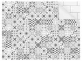 Produktbild: Bilderdepot24 Küchenrückwand grau dekor Fliesenoptik Muster Geometrischer Fliesenmix Grau, (1-tlg., Nischenrückwand - für Fliesenspiegel ohne Bohren - matt), Spritzschutz Rückwand Küche Herd - Folie selbstklebend versch. Größen