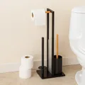 Produktbild: WC Garnitur Toilettenpapierhalter Klobürste Toilettengarnitur WC-Ständer stehend
