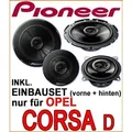 Produktbild: Lautsprecher - Pioneer Komplettset für vorne & hinten für Opel Corsa D - justSOUND