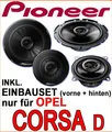 Produktbild: Lautsprecher - Pioneer Komplettset für vorne & hinten für Opel Corsa D - justSOUND