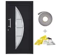 Produktbild: vidaXL Haustür Haustür Anthrazit 108x208 cm Eingangstür Außentür Glas-Element Linkshä