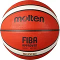 Produktbild: Molten BG2010 Basketball, Indoor/Outdoor, FIBA-zugelassen, Premium-Gummi, tiefer Kanal, Größe 5, Orange/Elfenbein, geeignet für Jungen im Alter von 7, 8, 9, 10 und 11 Jahren, Mädchen im Alter von 12