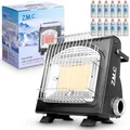 Produktbild: Z.M.C 2-in-1 Tragbare Gasheizung und Gaskocher + 12 Gaskartuschen 227g, Keramikheizung Camping Heizung 1,7 kW, Gasheizer für Outdoor und Terrasse, Garten & Balkon, mobile Heizstrahler mit Piezozündung