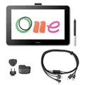 Produktbild: Wacom One Creative Pen Display mit Gratissoftware (zum Skizzieren, Zeichnen auf dem Bildschirm, 13,3 Zoll Full HD (1.920 x 1.080), Stiftpräzision) - Ideal für Home-Office & E-Learning, schwarz