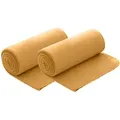 Produktbild: wometo 2er Set Polar Fleecedecke 130x160 cm, OEKO-TEX ca. 400g Gewicht, mit Antipilling & Kettelrand - Farbe gelb