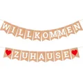 Produktbild: Willkommen Zuhause Banner herzlich willkommen Girlande für Dekoration Familie...