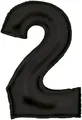 Produktbild: Folienballon Zahl 2 schwarz 86 cm