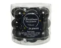 Produktbild: Kaemingk Weihnachtskugeln Glas 25mm x 24 Stück Mini Christbaumkugeln Weihnachtsbaumkugeln Mix Schwarz