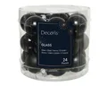 Produktbild: Kaemingk Weihnachtsbaumkugel Weihnachtsbaumkugeln Glas Ø 2,5 cm 24 Stück schwarz glanz/matt mix