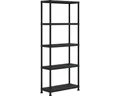 Produktbild: Kunststoffregal Keter schwarz 176x75x32 cm 5 Böden Tragkraft 125 kg