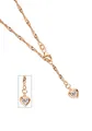 Produktbild: JOBO Fußkette Fußkettchen Herz, 925 Silber roségold vergoldet Zirkonia 25 cm