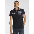 Produktbild: Poloshirt BRUNO BANANI, Herren, Gr. L (52/54), schwarz, Piqué, Obermaterial: 95% Baumwolle, 5% Elasthan, bedruckt, bestickt, unifarben mit Farbeinsatz, körpernah, Bündchen, Shirts, Kurzarm, körpernahe Passform, aus Baumwollmischung