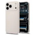 Produktbild: Spigen iPhone 17 Pro Hülle [rutschfest] [DURCHDACHTE Details] Liquid Air Case Slim TPU mit Truss-Design, Militärgeprüfter Schutz, Sound Tunnel Technologie Handyhülle –Natural Titanium