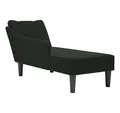 Produktbild: vidaXL Chaiselongue Chaiselongue mit Rechter Armlehne Schwarz Samt, 1 Teile