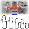 Produktbild: Paradox Fishing Snap Set 175 Stück #000-#2 mit Box Snap Angeln Angelwirbel
